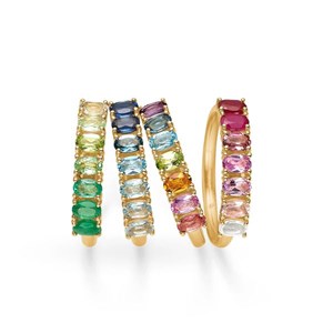 Poetry ringe stackMads Z - Poetry Rainbow ring i 14kt. guld med ægte sten 